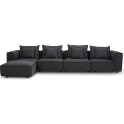 Joss & Main Alette Black Sofa 163" 5 5 Seater
