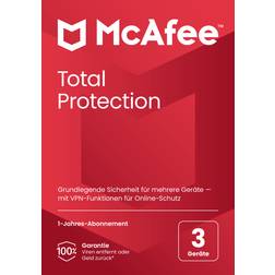 McAfee Total Protection, antivirus and internet security software for 3 devices