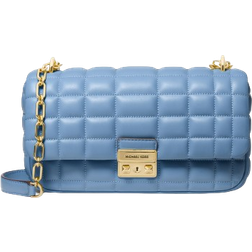 Michael Kors Tribeca Large Quilted Leather Shoulder Bag - French Blue