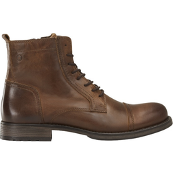 Jack & Jones Leather Boots - Brown/Cognac