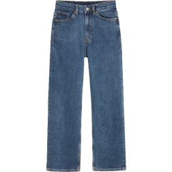 Monki Zami Extra High Waist Straight Jeans - Blue