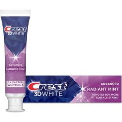 Crest 3D White Advanced Teeth Whitening Toothpaste, Radiant Mint