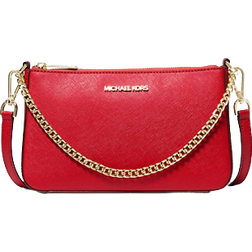 Michael Kors Jet Set Medium Saffiano Leather Crossbody Bag - Bright Red