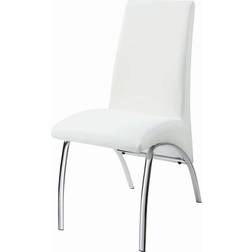 Coaster Home Furnishings Ophelia White/Chrome Kitchen Chair 37.5" 2