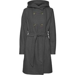 Vero Moda Vincefiona Coat - Dark Grey Melange