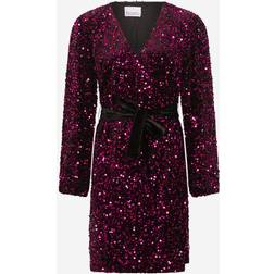 Noella Teagan Wrap Dress Fuxia/black