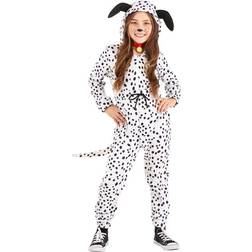 Fun Cozy Dalmatian Jumpsuit Costume for Girls