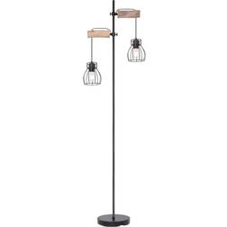 Globo Lighting Mina Black/Natural Bodenlampe 168cm