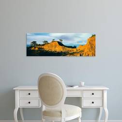 Easy Art Prints Panoramic Image Broken Hill, Torrey Pines Natural Reserve, La Jolla, San Diego,California Brazilian Barnwood Frame Framed Art 30x10"