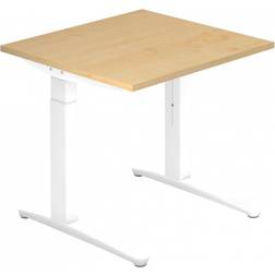 Desk C base 80x80cm maple/white