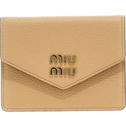 Miu Miu Logo Wallet - Beige