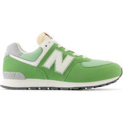 New Balance Big Kid's 574 - Chive with White