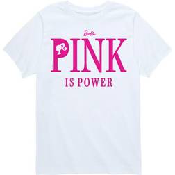 Kid's Barbie Pink Is Power Graphic T-shirt - White