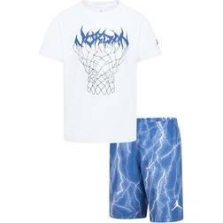 Nike Kid's MJ Sport SS T-shirt & Shorts Set - Blue (85C996-U1R)