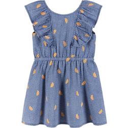 Andy & Evan Kid's Seersucker Dress - Navy