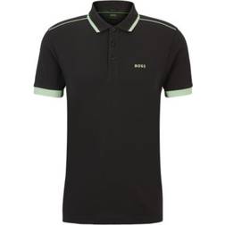 Hugo Boss Men's Contrast Striped Polo Shirt Charcoal