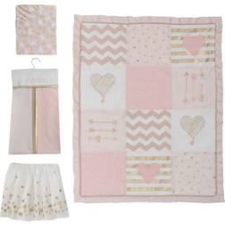 Lambs & Ivy Baby Love Nursery Crib Bedding Set 4pcs