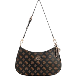 Guess Noelle 4g Peony Logo Shoulder Bag - Brown Multi