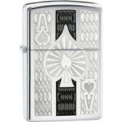 Zippo High Polish Chrome Spade Pocket Lighter