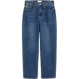 H&M Slim Straight High Ankle Jeans - Denim Blue