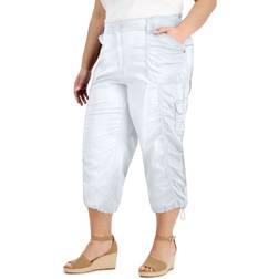 Style & Co Women's Cargo Capri Pants - White