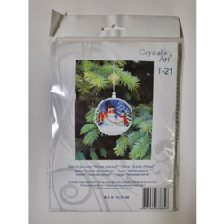 Toy Cross Stitch Kit T-21C Multicolour Christmas Tree Ornament 4.1" 2