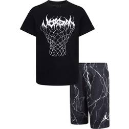 Nike Kid's Jordan MJ Sport SS T-shirt & Shorts Set - Black (85C996-023)