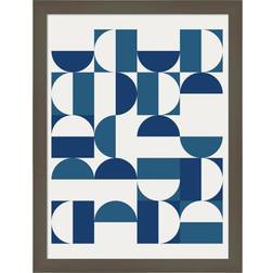 AllModern Bauhaus Inspired Geometric Gray Framed Art 13x17"