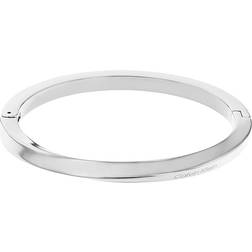 Calvin Klein Twisted Ring Bangle Bracelet - Silver