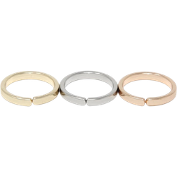 Me Plus Inspirational Positive Message Engraved Opening Rings 3 In 1 Set - Gold/Silver/Rose Gold