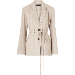 Gina Tricot Oversized Blazer - Beige Melange