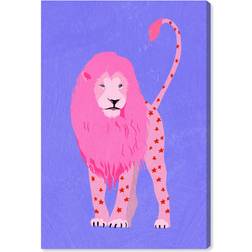 Girl Favorite Lion Multicolour Framed Art 16x24"