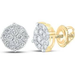 Waldin Jewelers Oval Earrings - Gold/Diamonds