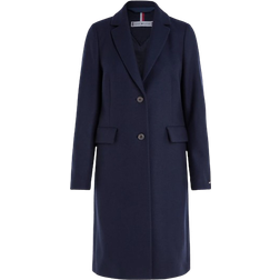 Tommy Hilfiger Classics Single Breasted Wool Coat - Desert Sky