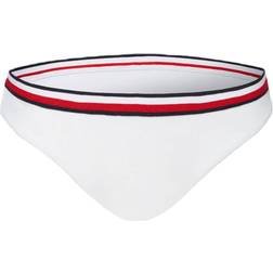 Tommy Hilfiger Global Stripe Ribbed Hipster Bikini Bottoms - White