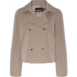 Pieces Bellen Trenchcoat - Greige