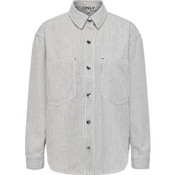 Only Striped Overshirt - White