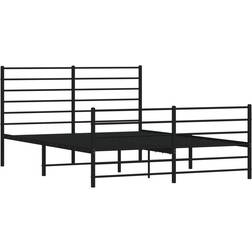 vidaXL Metal Bed Frame with Headboard and Footboard Sängram 120x190cm