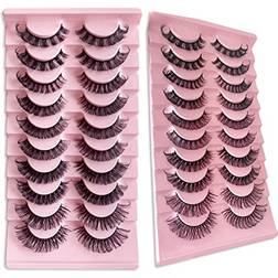 ibooifad Russian Super Curl Faux Mink Lashes 10-pack