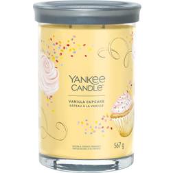 Yankee Candle Vanilla Cupcake Yellow/Grey Scented Candle 20oz