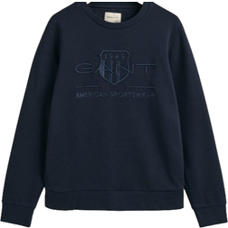 Gant Tonal Archive Shield Sweatshirt - Evening Blue