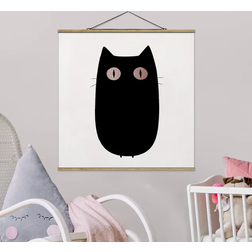 Klebefieber Black Cat Black Poster 35x35cm