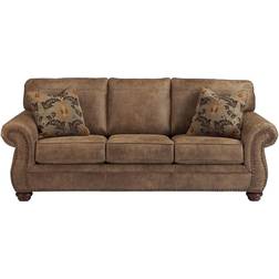 Ashley Larkinhurst Faux Leather Brown Sofa 89" 3 Seater