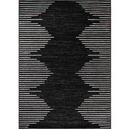 World Rug Gallery Bohemian Stripe Black 60x84"