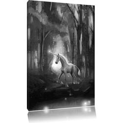 East Urban Home Unicorn in the Magic Forest Multicolor Bild 40x60cm