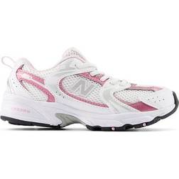 New Balance Little Kid's 530 - White with Pink Sugar