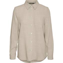 Vero Moda Vera Shirt - Grey/Oatmeal