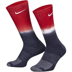 Nike Everyday Plus Dri-FIT Cushioned Crew Socks 3-packs - Red/White/Blue