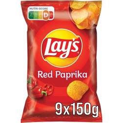 Lay's Red Pepper Crispy Spiced Potato Chips 150g 9Stk.