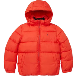 Tommy Hilfiger Kid's Flag Hooded Puffer - Blush Red (71J3845)